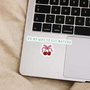Cherry Kiss-Cut Stickers: Glossy Vinyl Decals for Laptop, Planner