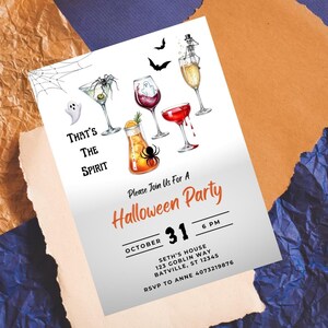 Halloween Party Invitation: Editable Canva Template (Digital Download)