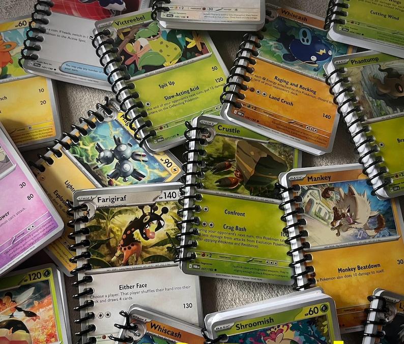 Pokémon Notebooks From Repurposed Genuine Pokémon Cards - Etsy