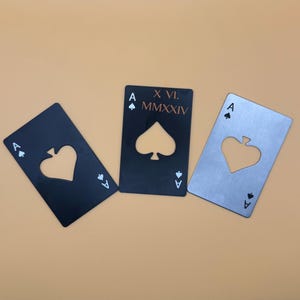 Gepersonaliseerde schoppenaas metalen flesopener