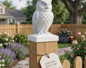 Wise Owl Post Cap Set | UV Resistant 3D Printed Outdoor Decor (Set of 2)