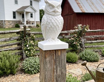 Wise Owl Post Cap | 4x4 Fence Topper | UV Resistant Outdoor Decor | Modern Farmhouse Style