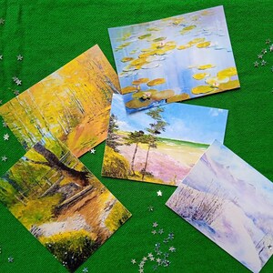 Carte d'art, reproduction de mes tableaux, huile au couteau, thème de la nature.