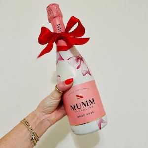 Engagement, Bridesmaid Custom Champagne Bottles - Bows