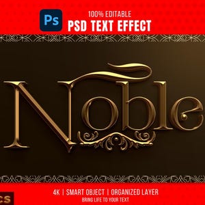 Luxury Gold 3D Text Effect: Editable Photoshop PSD Template (Instant Download