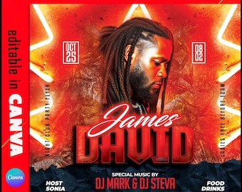 Diseño de volante para DJ Club de Canva, editable en Canva / Póster DIY