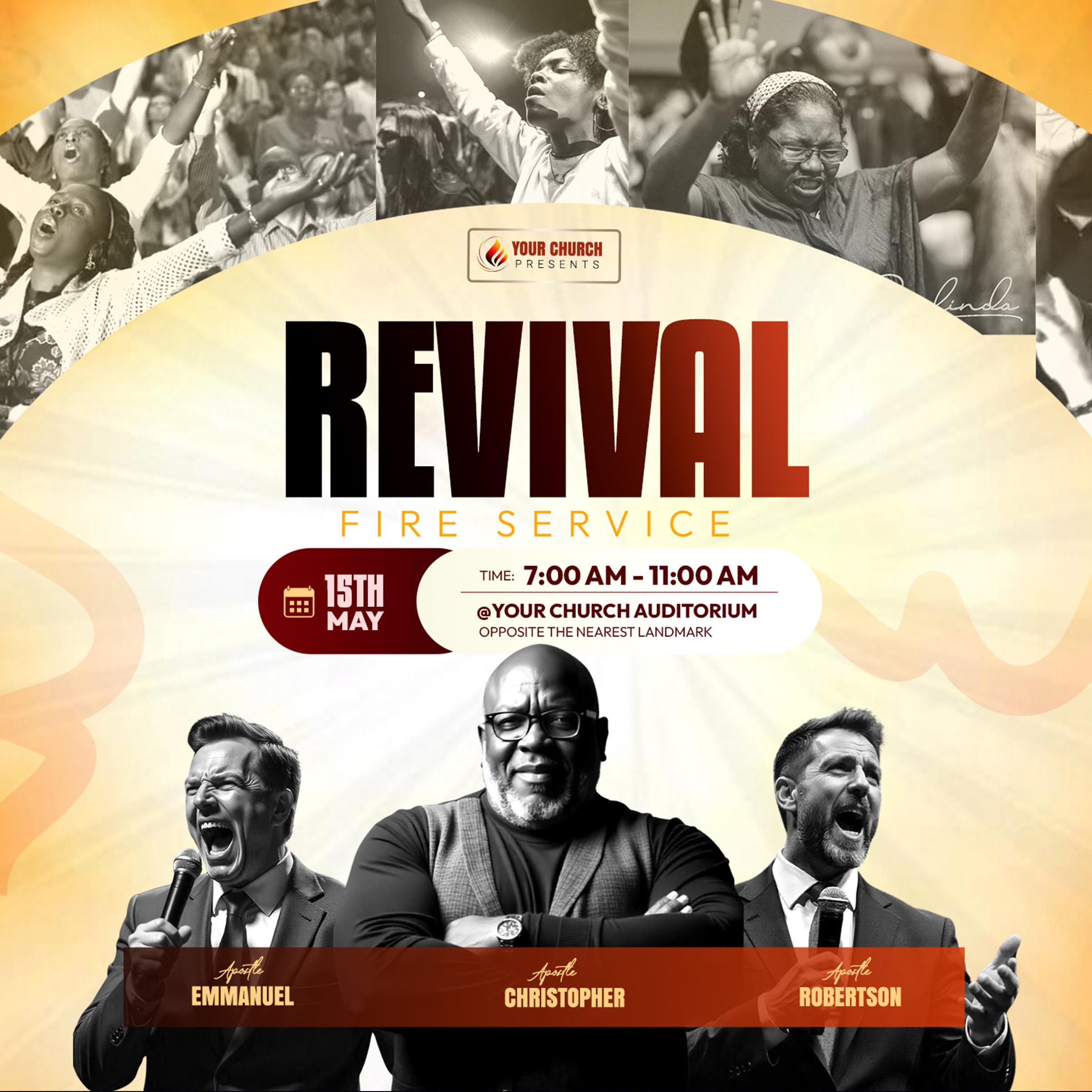 Revival Flyer.pdf Church Revival Flyer Template: Editable Event Design (digital Download ...