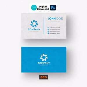 Customizable Business Card Template: Canva & Photoshop (Digital Download)