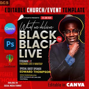 Editable Church Flyer Template: Canva, Photoshop & CorelDraw