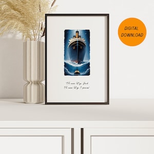 Titanic Wallart Printable / Perfect Gift For A Movie Lover / Titanic Quote Poster / I&#39;ll Never Let Go Quote / Leonardo DiCaprio Poster