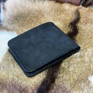 Cartera de cuero - Regalo personalizado y minimalista, regalo para novio, regalo de cumpleaños, billetera para hombre