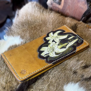 Cartera de cuero bordada a mano: cartera vintage para mujer, clutch de cuero estilo bohemio