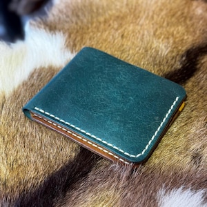 Cartera de cuero - Regalo personalizado y minimalista, regalo para novio, regalo de cumpleaños, billetera para hombre