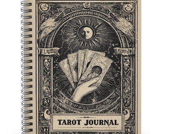 Tarot Journal, Mystical Notebook for Tarot Enthusiasts, Spiritual Gift, Witchcraft Diary, Divination Tracker