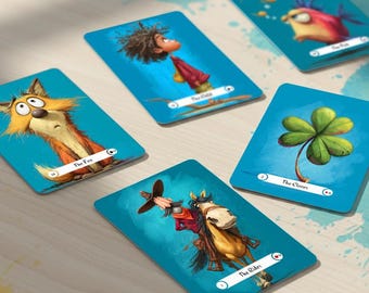Printable Lenormand Deck: Funny Cartoon Oracle Cards (Digital Download)