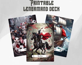 Fantasy Lenormand Deck: Printable Oracle Cards for Divination (Digital Download)