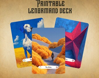 Surreal Lenormand Deck: Modern Digital Style (Printable Digital Download)