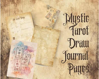 Mystic Tarot Card Journal: Printable Tarot Spread Notebook (PDF)