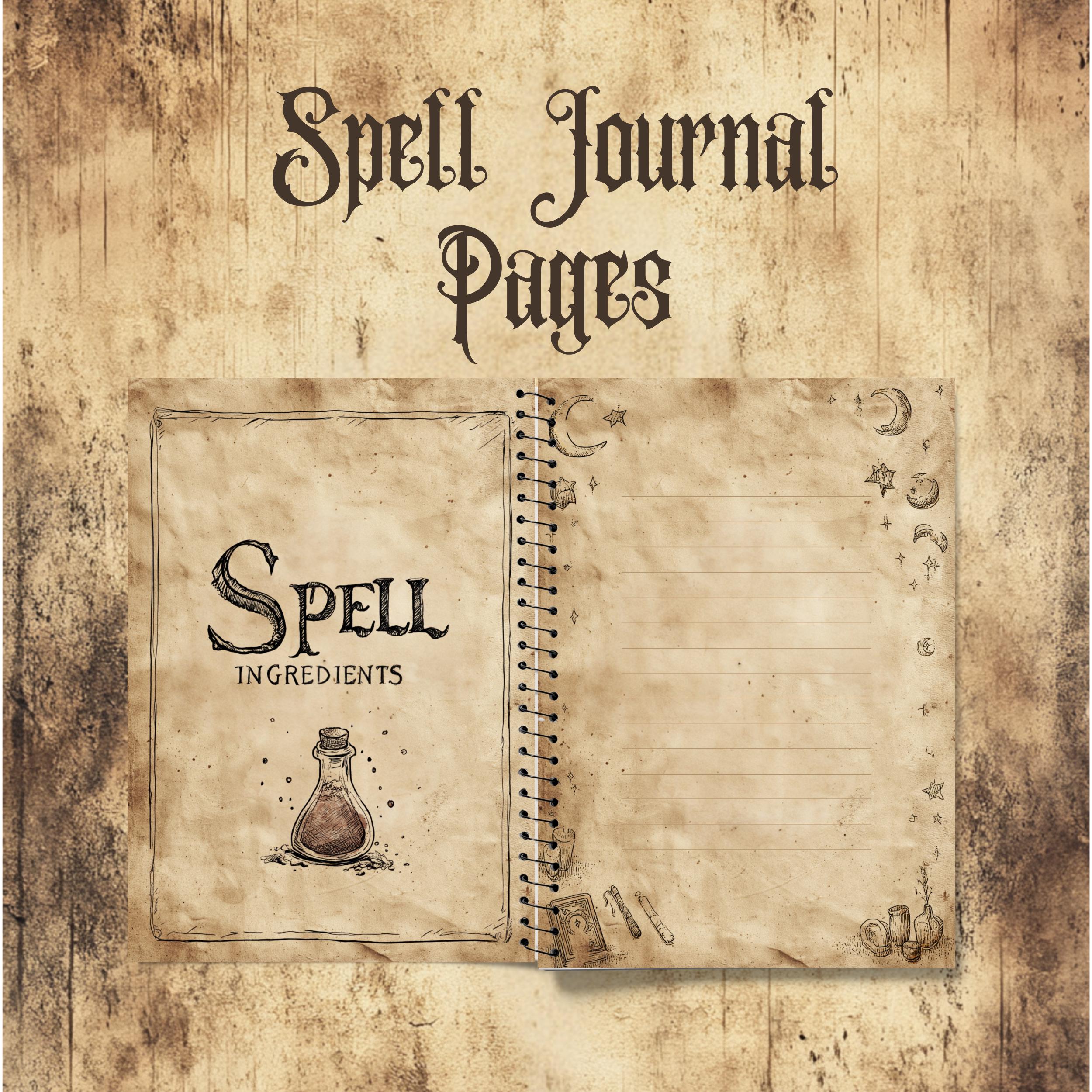 Printable Gothic Witch Spell Journal: Grimoire Pages (PDF) - Etsy