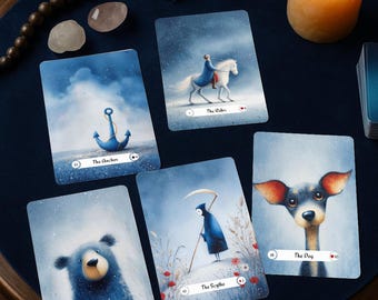 Printable Winter Lenormand Deck, Fortune Telling Cards (PDF)