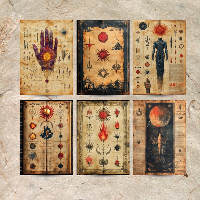 Digital Witch Journal, Printable Grimoire Pages, Spell Tracker Template ...
