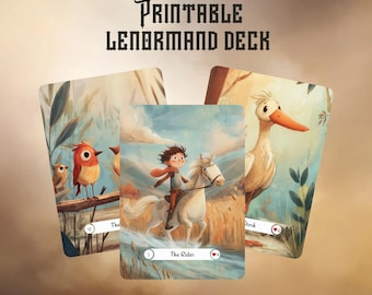 Printable Lenormand Deck: Fortune Telling Oracle Cards (Digital Download)