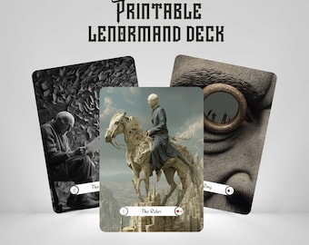 Surreal Lenormand Deck: 36 Printable Divination Cards (PDF)