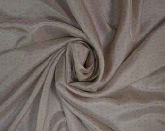 Tissu de soie pure de créateur italien à pois, soie de mûrier au mètre largeur 140 cm