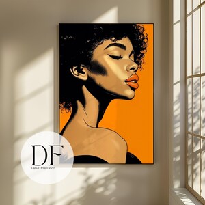 Retro Fashion Diva Wall Art - Digital Download | Vintage Pop Art Women | Mid-Century Modern Printable Decor print frame enjoy