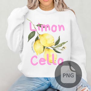 Limoncello PNG | La Dolce Vita Zitronen Design | Italienische Zitrus Shirt Sublimationsdatei | Sommerästhetische DIY Grafik