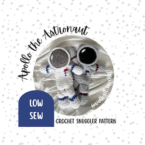 Gehaakte Snuggler Apollo the Astronaut: laag naai-amigurumipatroon (pdf)