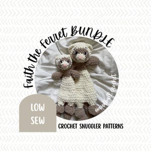 Faith the Frettchen häkeln Kuscheltier Anleitung Bündel: Low Sew Plushie (PDF-Muster)