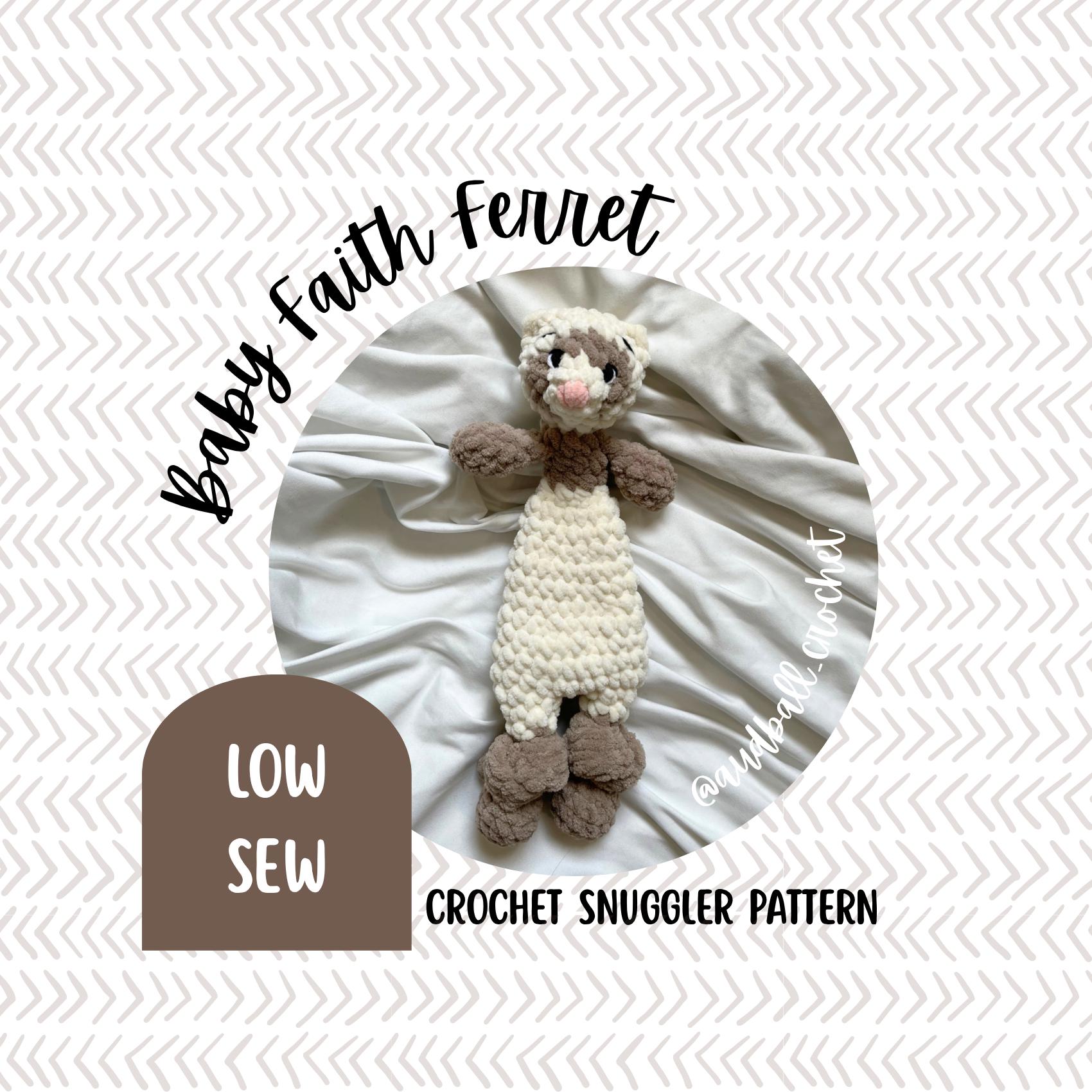 23 Ferret Crochet Patterns to Stitch Cute, Floppy, and Realistic Amigurumi 20 Crochet Ferret Snuggler Pattern: Low Sew Amigurumi