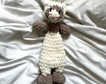 Baby Faith Ferret Crochet Snuggler Pattern | LOW SEW crochet pattern | amigurumi | crochet ferret | snuggler pattern