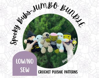 Spooky Bubs Crochet Plushie Pattern Jumbo Bundle: Low Sew Amigurumi (6 PDF Patterns)