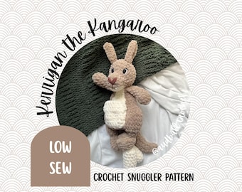 Kerrigan Kangaroo Crochet Snuggler Pattern: Low Sew Amigurumi (PDF Pattern)