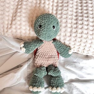 Modèle de câlin au crochet Thomas la tortue | Modèle au crochet LOW SEW | amigurumi | tortue au crochet | motif câlin