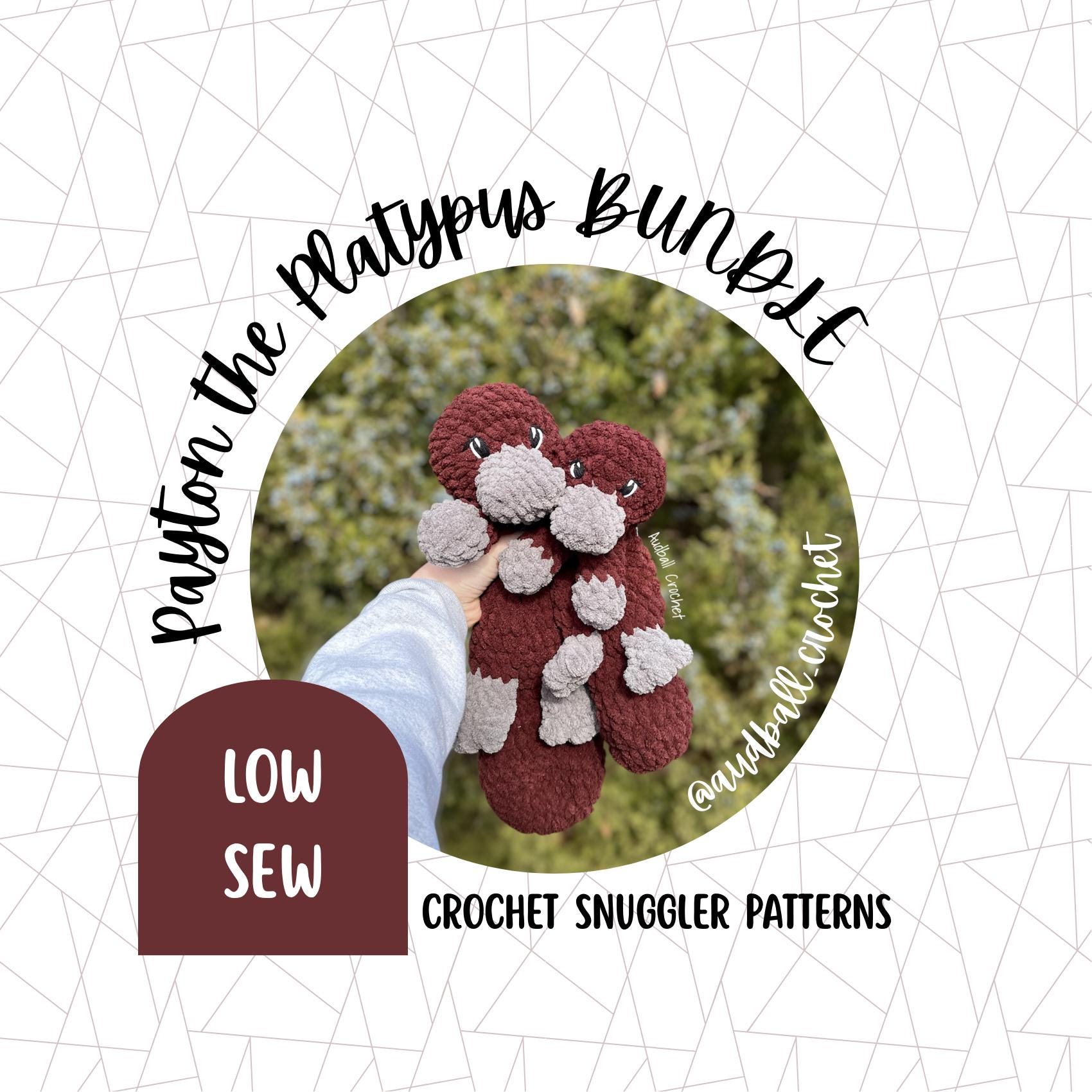 32 Platypus Crochet Patterns for Cute Aussie-Inspired Amigurumi Projects 25 Crochet Platypus Snuggler Pattern: Low Sew Amigurumi