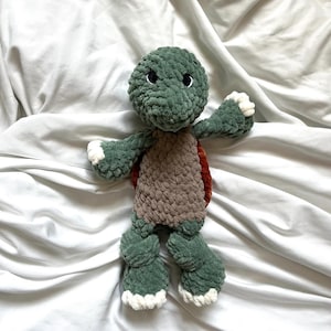 Modèle de câlin au crochet pour bébé Thomas la tortue | Modèle au crochet LOW SEW | amigurumi | tortue au crochet | motif câlin