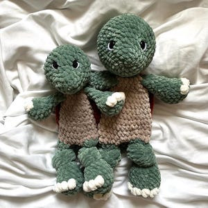 Lot de motifs au crochet Thomas la tortue et son bébé Thomas Turtle | Patron au crochet à couture basse | tortue au crochet | motif câlin