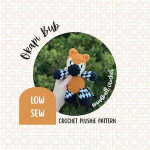 Okapi Bub Crochet Plushie Pattern: Low Sew Amigurumi (PDF Pattern)