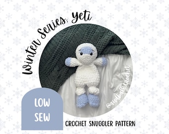 Yeti Crochet Snuggler: Low Sew Amigurumi Pattern (PDF)
