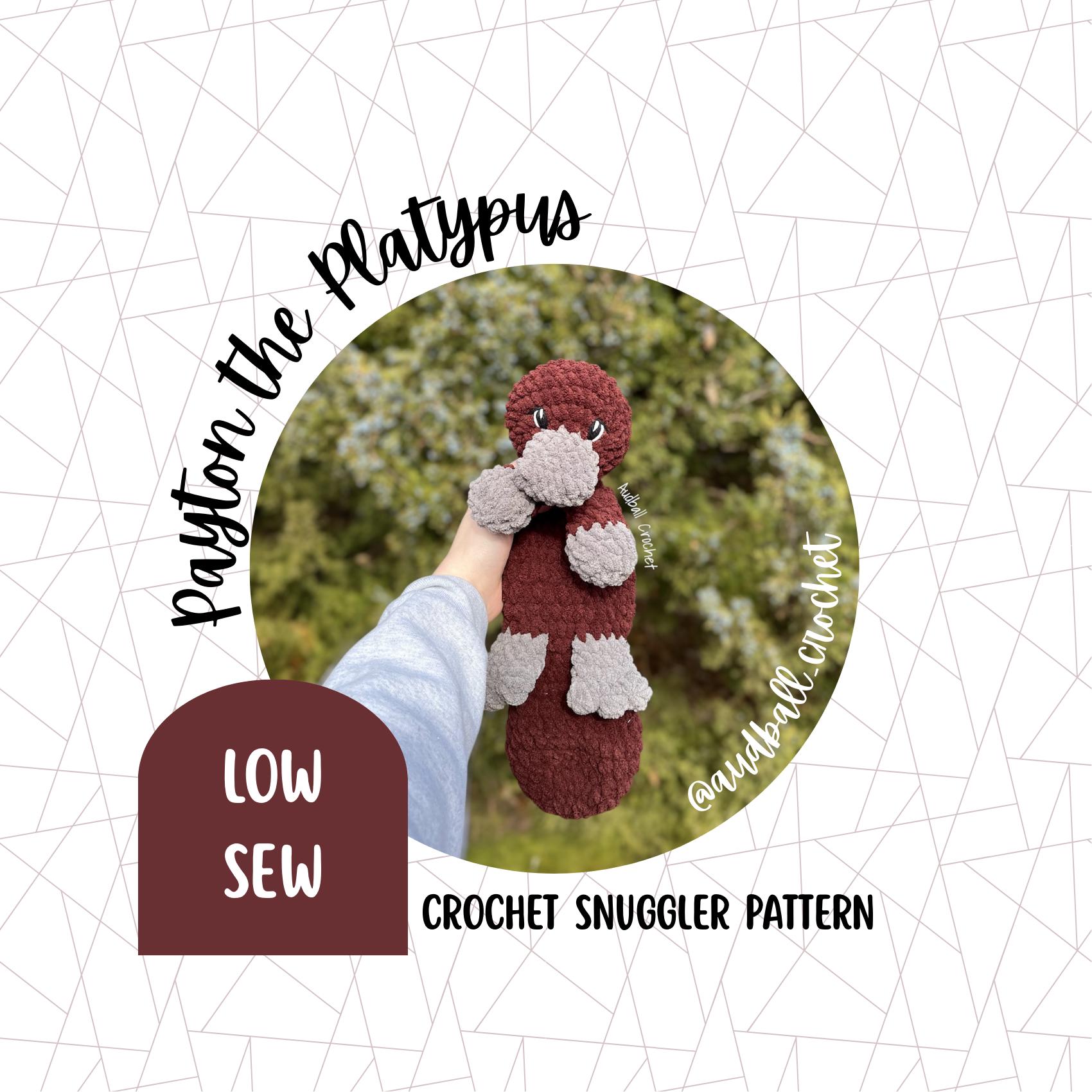 32 Platypus Crochet Patterns for Cute Aussie-Inspired Amigurumi Projects 29 Payton the Platypus Crochet Snuggler: Low Sew Amigurumi
