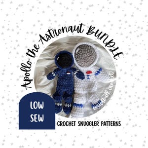 Crochet Apollo the Astronaut Snuggler Pattern BUNDLE: Low Sew Amigurumi (PDF Pattern)