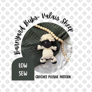 Valais Blacknose Sheep Bub Crochet Plushie Pattern: Low Sew Amigurumi (PDF Pattern)