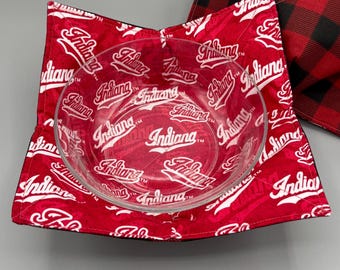 Funda para tazón reversible Indiana con estampado de cuadros de búfalo
