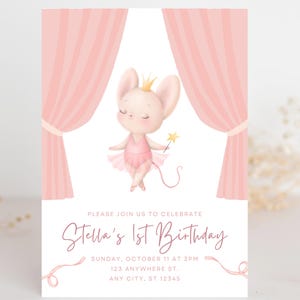 Invitation Template | Ballet Birthday Party Invite | Editable & Customizable Dance-Themed Design | Instant Download
