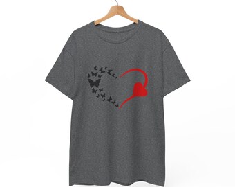 Butterfly Heart Heavy Cotton Tee