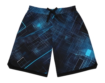 Shorts de baloncesto acanalados: ropa deportiva masculina, equipamiento deportivo de verano y ropa informal de baloncesto.