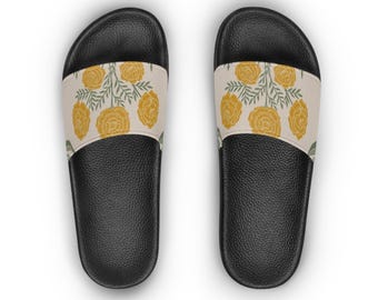 Women's Slide Sandals block marigold